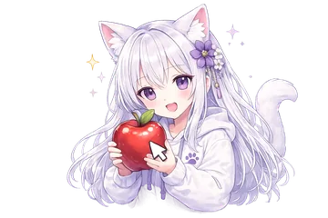 Nyanya character playing Apple Clicker